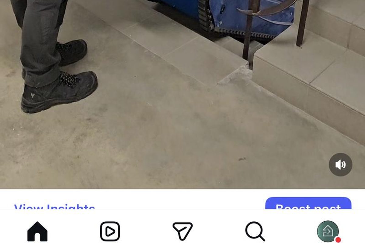 Piano on stairs